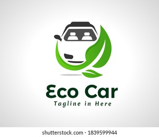 Automotive Green Eco Car Wash Logo Design Symbol Illustration