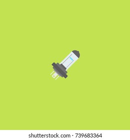 automotive headlight bulb isolated vector in green background