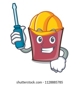 Automotive hot chocolate mascot cartoon