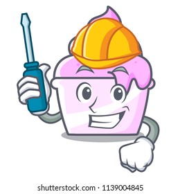 Automotive ice cream paper cup mascot cartoon
