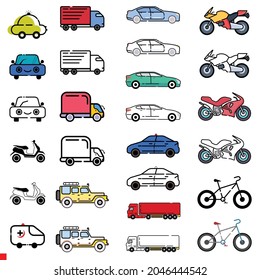 Automotive Icon Pack Design For Business And Company
