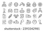 Automotive icon set vector isolated on white background. Car service icon set