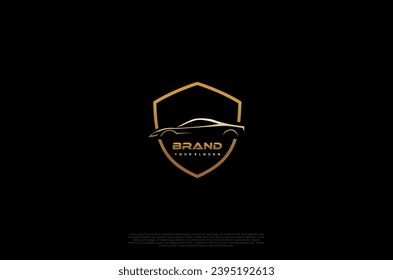 Automotive industry business logo , sport car logo, car garage, car competition championship trendy fashionable race flag. Concept vector Design template
 svg