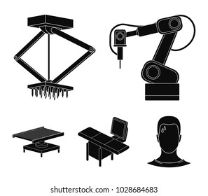 Automotive industry and other web icon in black style.New technologies icons in set collection.