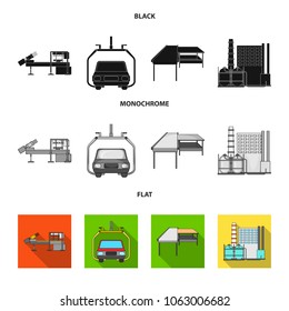 Automotive industry and other web icon in black, flat, monochrome style.New technologies icons in set collection.