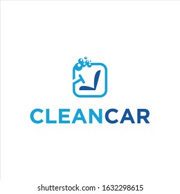 automotive interior cleaning service logo design template auto detailing business inspiration