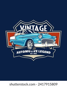 Automotive Legend Vintage Vector Illustration