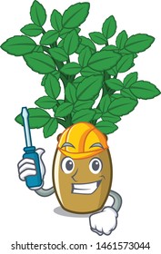 Automotive lemon balm next the cartoon house
