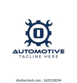 Automotive letter O Logo Design Vector Template. Motor Business Blue Alphabet Design O Vector Illustration