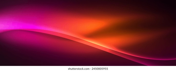 Automotive lighting with orange and magenta tints, inspired by water and sky. Electric blue accents and a pattern of letter s on a purple background