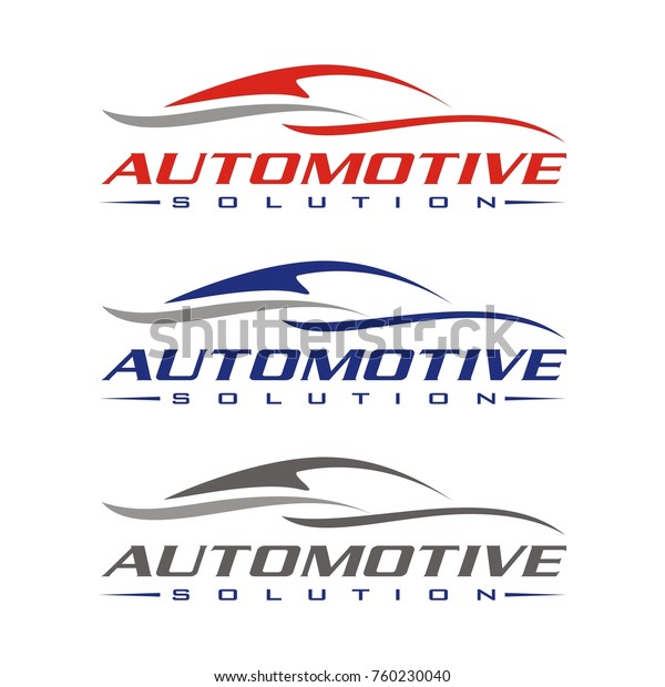 Automotive Line Car\
logo design template\
vector