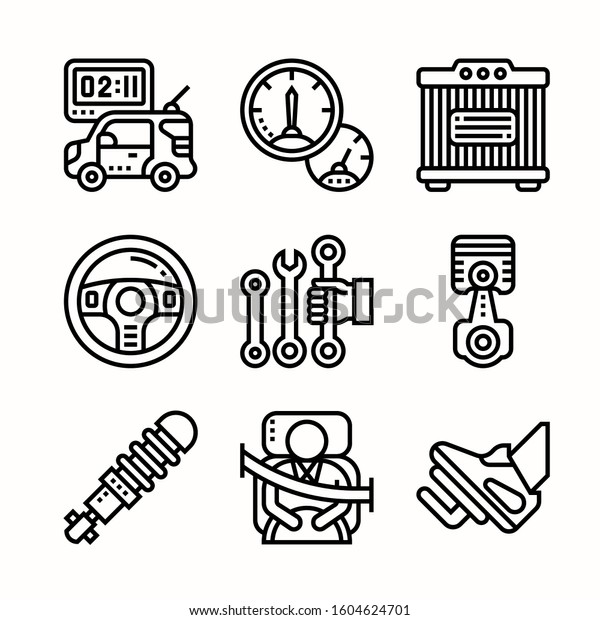 Automotive Line icons Pack\
vector