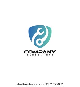 automotive logo concept. ring wrench logo concept