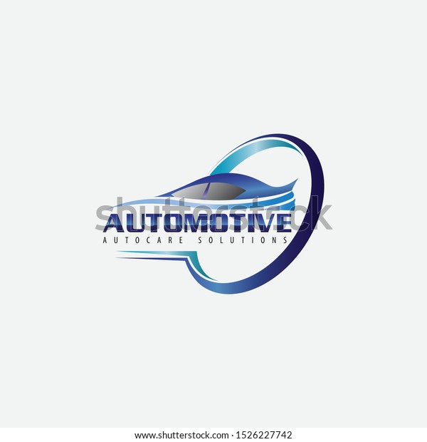 automotive\
logo design in blue color with car silhouette, automotive logo\
inspiration for workshop or\
autorepair\
\
