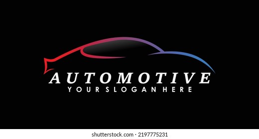 diseño de logotipo automotor con concepto creativo vector premium