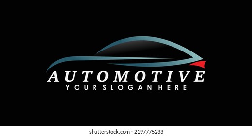 diseño de logotipo automotor con concepto creativo vector premium