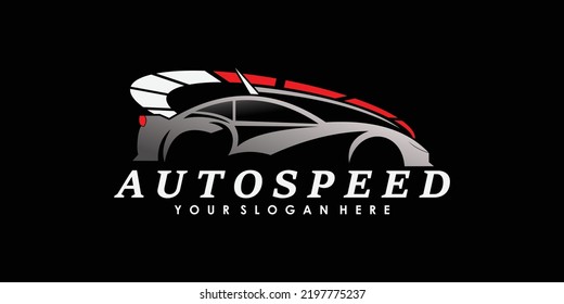 diseño de logotipo automotor con concepto creativo vector premium