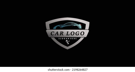 diseño de logotipo automotor con concepto creativo vector premium