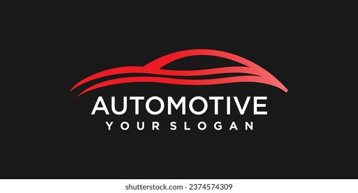 Automotive logo design with modern creative idea