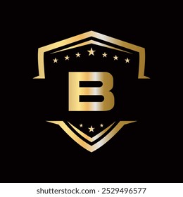 Automotive Logo Design On B Letter. Car Service Symbol