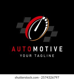 Automotive Logo Design, Simple Speed Concept Sport Car Themed Garage Car Repair Service