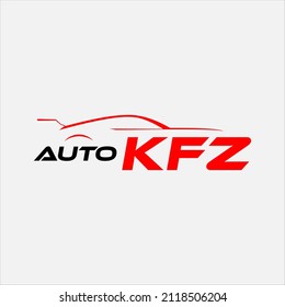 Automotive logo design with sport car silhouette vector