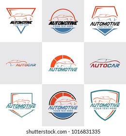 Automotive logo design template collection