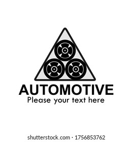 Automotive logo design template illustration. there are three wheel.suitable for automotive factory, technology, education etc