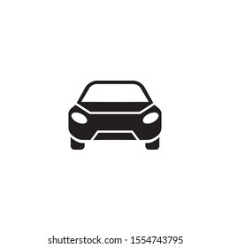 Automotive logo design with using car icon frontview vector illustration template