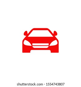Automotive logo design with using car icon frontview vector illustration template
