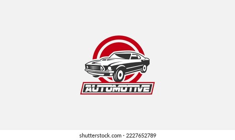 Automobil-Logo Design Vektorwagen mit Angaben zur Garage