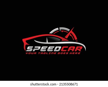 Automotive logo design vector illustration. Car logo vector. Speed racing car logo vector
