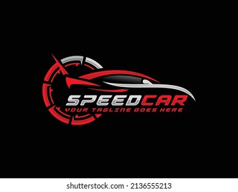 Ilustración vectorial de diseño de logotipo automotor. Vector de logotipo de coche