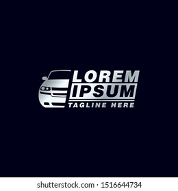 Automotive Logo Design Vector With Silhouette Car