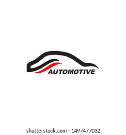 Automotive logo design vector template with car graphic illustration