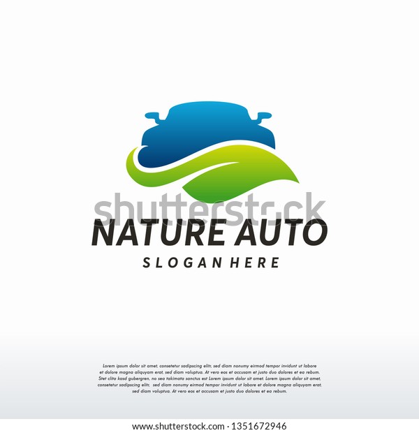 Automotive logo designs concept vector, Nature Car\
Logo symbol
