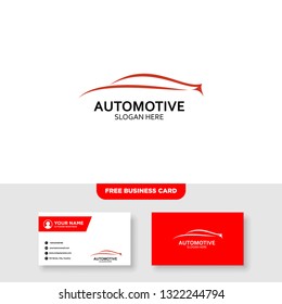 Automotive Logo, Free Business Card - Vector