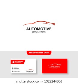 Automotive Logo, Free Business Card - Vector