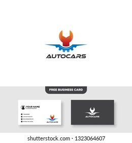 Automotive Logo, Free Business Card - Vector