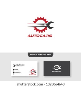 Automotive Logo, Free Business Card - Vector