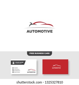 Automotive Logo, Free Business Card - Vector