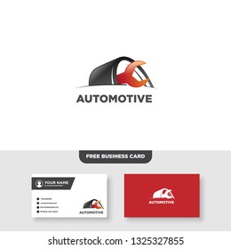 Automotive Logo, Free Business Card - Vector