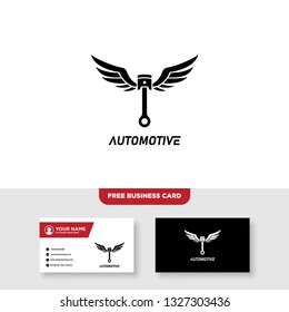 Automotive Logo, Free Business Card - Vector