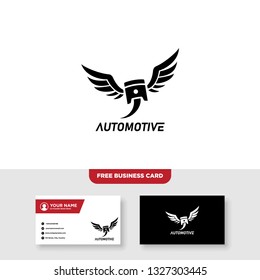 Automotive Logo, Free Business Card - Vector