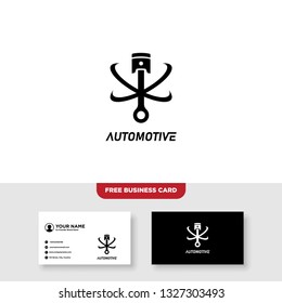 Automotive Logo, Free Business Card - Vector