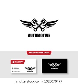 Automotive Logo, Free Business Card - Vector