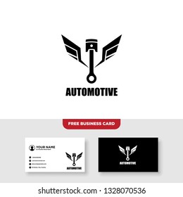 Automotive Logo, Free Business Card - Vector