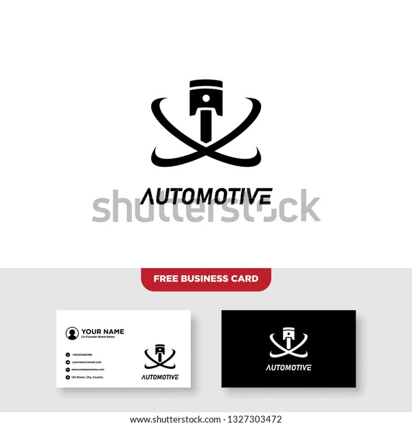 Automotive Logo, Free\
Business Card -\
Vector