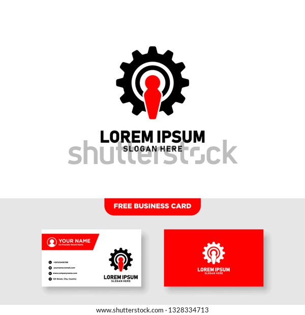 Automotive\
Logo, Free Business Card Template -\
Vector