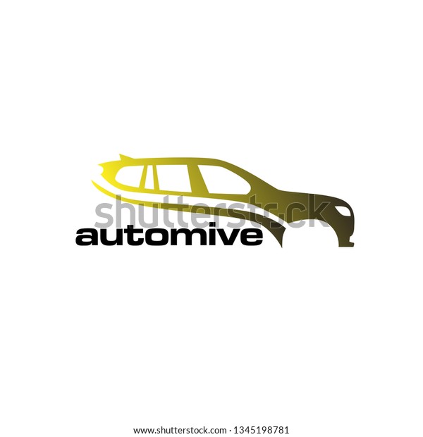 automotive logo
with gold car design
illustration
